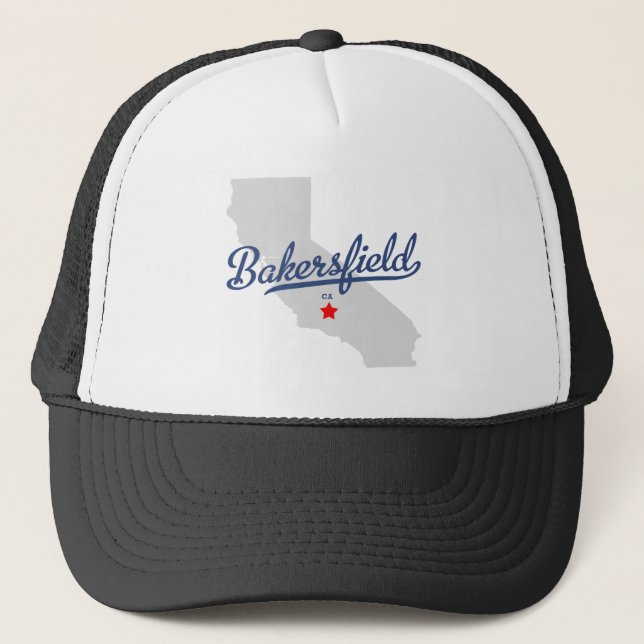 Gorra De Camionero Camisa de Bakersfield California CA (Anverso)