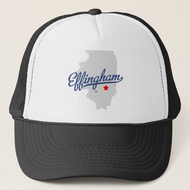 Gorra De Camionero Camisa de Effingham Illinois IL (Anverso)