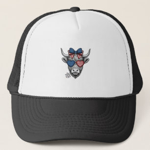 Gorra De Camionero Camisa de grabado vintage de vaca de las Highlands