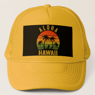 Gorra De Camionero Camisa de la isla hawaiana Aloha Hawaii Playa de p