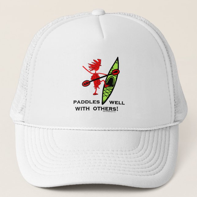 Gorra De Camionero ¡Camisa del kajak, regalo del kajak, pegatina para (Anverso)