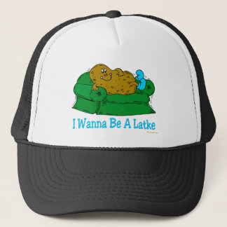 GORRA DE CAMIONERO CAMISA DIVERTIDA 'IWANT DE JÁNUCA A SER A LATKE
