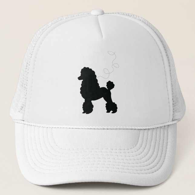 Gorra De Camionero Camisa negra de la falda del caniche (Anverso)