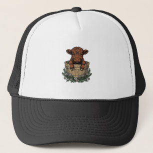 Gorra De Camionero Camisa Ternera de las Tierras Altas Arte Vintage D