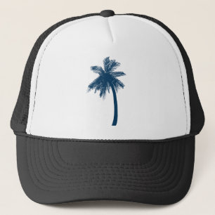 Gorra De Camionero Camisas Palm Tree - Playa Tropical De Estilo Retro