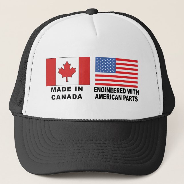 Gorra De Camionero Camiseta americana canadiense (Anverso)