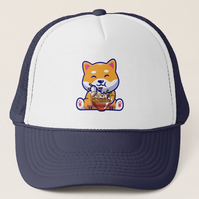 Gorra De Camionero Camiseta chiba inu porquería de perro (Anverso)