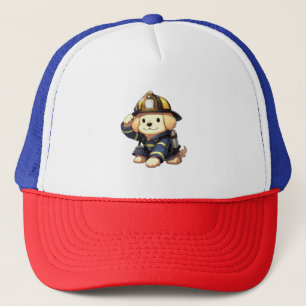 Gorra De Camionero Camiseta clásica para bomberos de perros