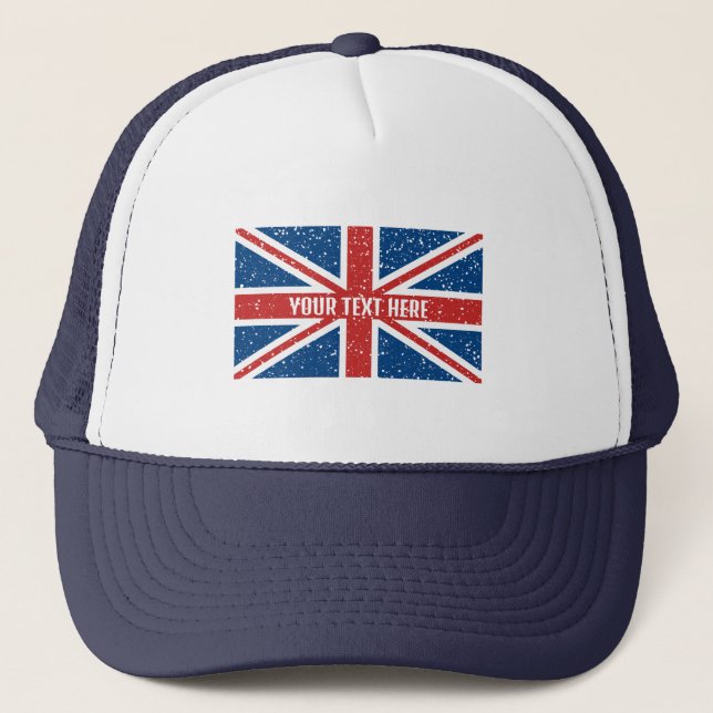 Gorra De Camionero Camiseta con bandera Jack de la Unión Británica Pe (Anverso)