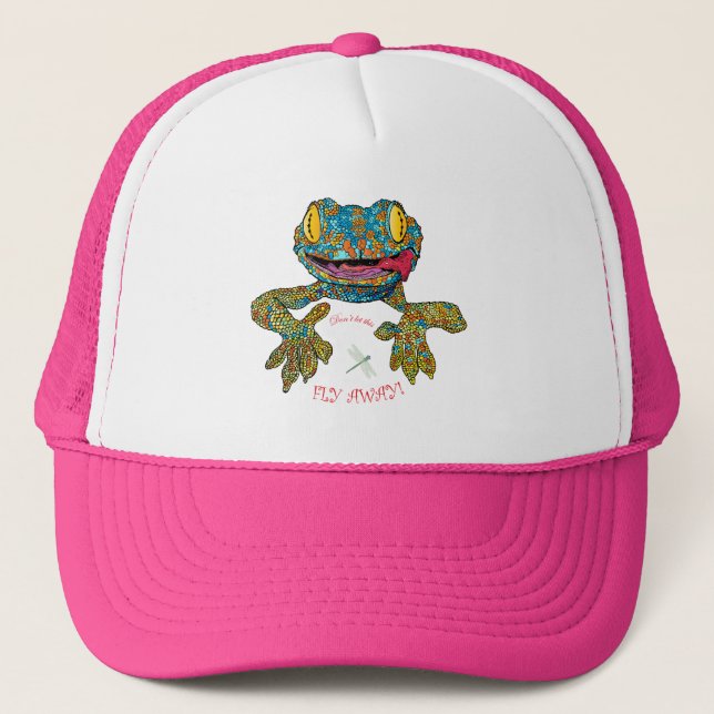 Gorra De Camionero Camiseta con lagarto personalizado (Anverso)