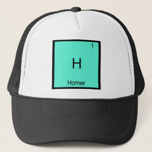 Gorra De Camionero Camiseta con símbolo del elemento químico divertid