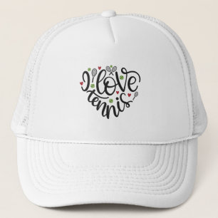 Gorra De Camionero Camiseta Corazón de Tenis que Amo – Lindo Amante d