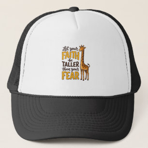 Gorra De Camionero Camiseta cristiana vintage de jirafa Fear Over Fai