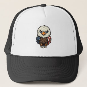 Gorra De Camionero Camiseta de águila bebé patriótica grabada vintage