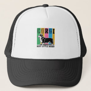 Gorra De Camionero Camiseta de amor Corgi Grabado Vintage Silueta de