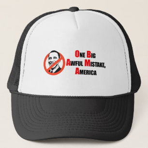 Gorra De Camionero Camiseta de Anti-Obama - un misake tremendo grande