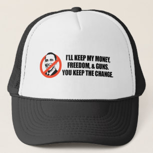 Gorra De Camionero Camiseta de Anti-Obama - usted guarda el cambio