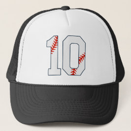 Gorra De Camionero Camiseta de béisbol número 10