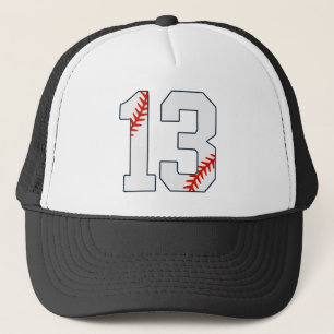 Gorra De Camionero Camiseta de béisbol número 13