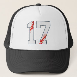 Gorra De Camionero Camiseta de béisbol número 17