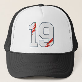 Gorra De Camionero Camiseta de béisbol número 19
