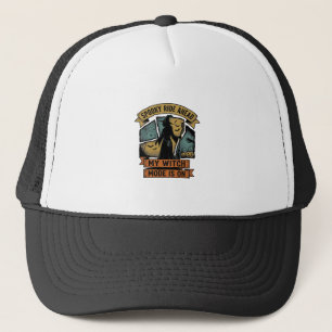 Gorra De Camionero Camiseta de Bruja Halloween Divertido Diseño Vinta