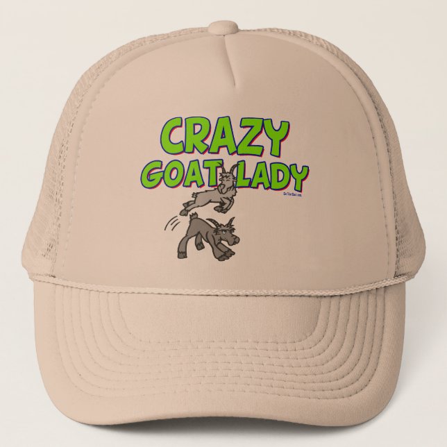 Gorra De Camionero Camiseta de cabra Crazy Goat Lady 5 (Anverso)