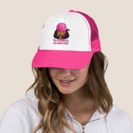 Gorra De Camionero Camiseta de Camionero con Listón Rosa de Concienci