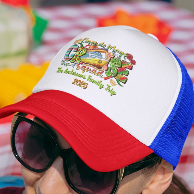 Gorra De Camionero Camiseta de crucero Cinco De Mayo con nombre y año (Subido por el creador)