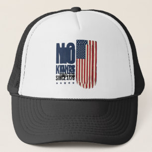 Gorra De Camionero Camiseta de diseño de bandera patriótica sin reyes