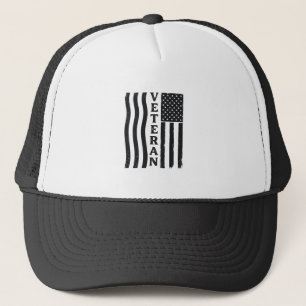 Gorra De Camionero Camiseta de diseño vectorial vintage de la bandera