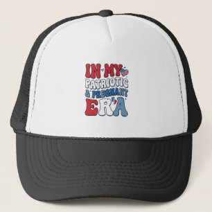 Gorra De Camionero Camiseta de embarazo vintage de la era embarazada
