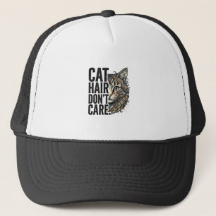 Gorra De Camionero Camiseta De Gato Con Grabado Vintage No Me Importa