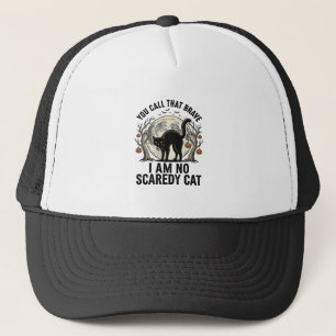 Gorra De Camionero Camiseta de grabado vintage de gato asustado de Ha
