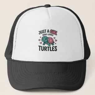 Gorra De Camionero Camiseta de grabado vintage de niña amante de tort