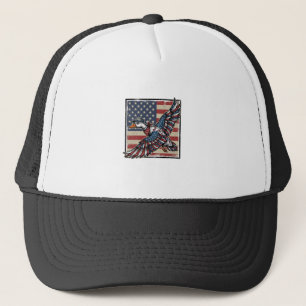 Gorra De Camionero Camiseta de grabado vintage de pato volador patrió