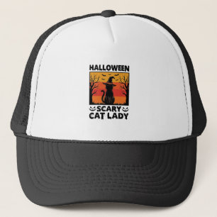Gorra De Camionero Camiseta de grabado vintage de señora de gato ater