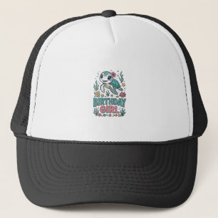 Gorra De Camionero Camiseta de grabado vintage de tortuga marina chic