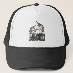Gorra De Camionero Camiseta de grabado vintage Papacorn Unicorn Dad D