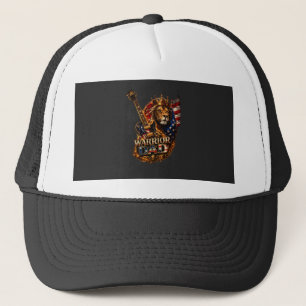 Gorra De Camionero Camiseta de guitarra con bandera estadounidense y 