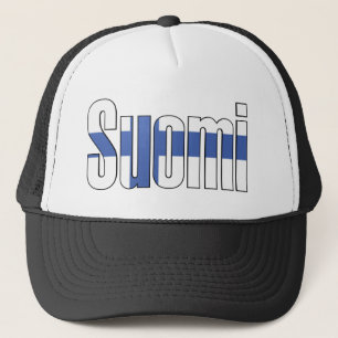 Gorra De Camionero Camiseta de la bandera de Suomi (Finlandia)