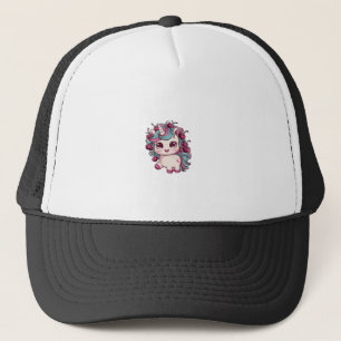 Gorra De Camionero Camiseta de manga larga Cool kawaii unicorn with c