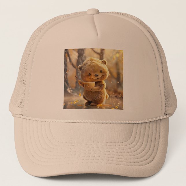 Gorra De Camionero Camiseta de oso suave (Anverso)