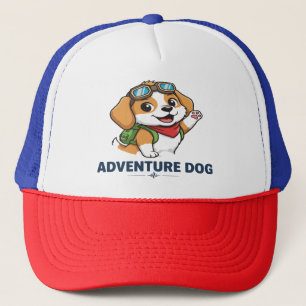 Gorra De Camionero Camiseta De Perro De Aventura Cuta - Goggles De Ca