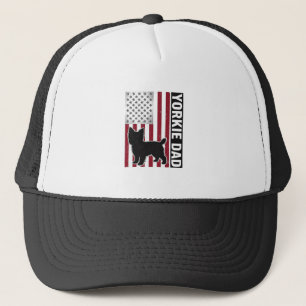 Gorra De Camionero Camiseta de perro de grabado vintage patriótico de