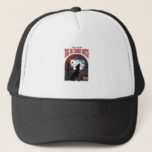 Gorra De Camionero Camiseta de perro de Halloween Diseño de patrulla 