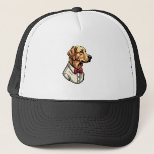 Gorra De Camionero Camiseta de perro patriótica vintage de Golden Ret