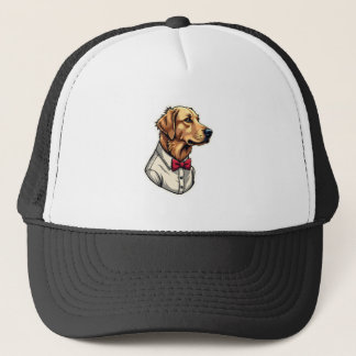 Gorra De Camionero Camiseta de perro patriótica vintage de Golden Ret