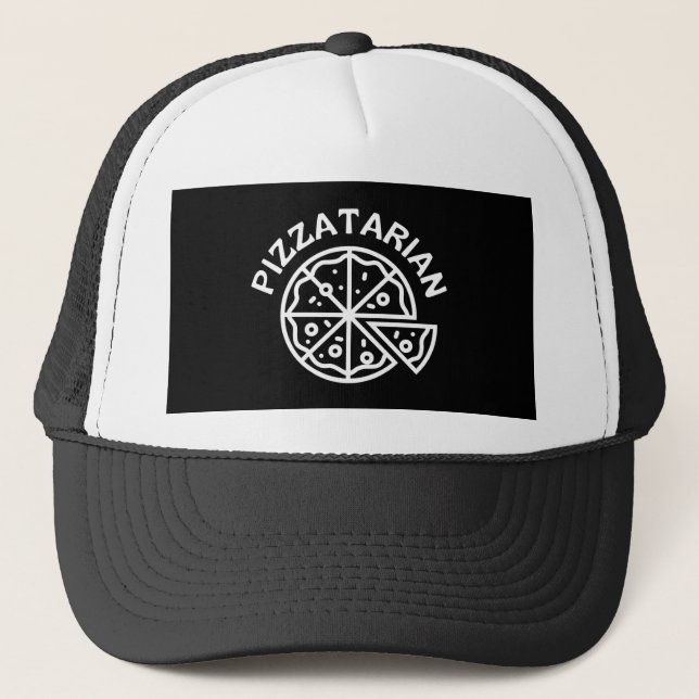 Gorra De Camionero Camiseta de Pizza Pizzatarian (Anverso)