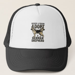 Gorra De Camionero Camiseta de rescate de perro vintage de adopción d